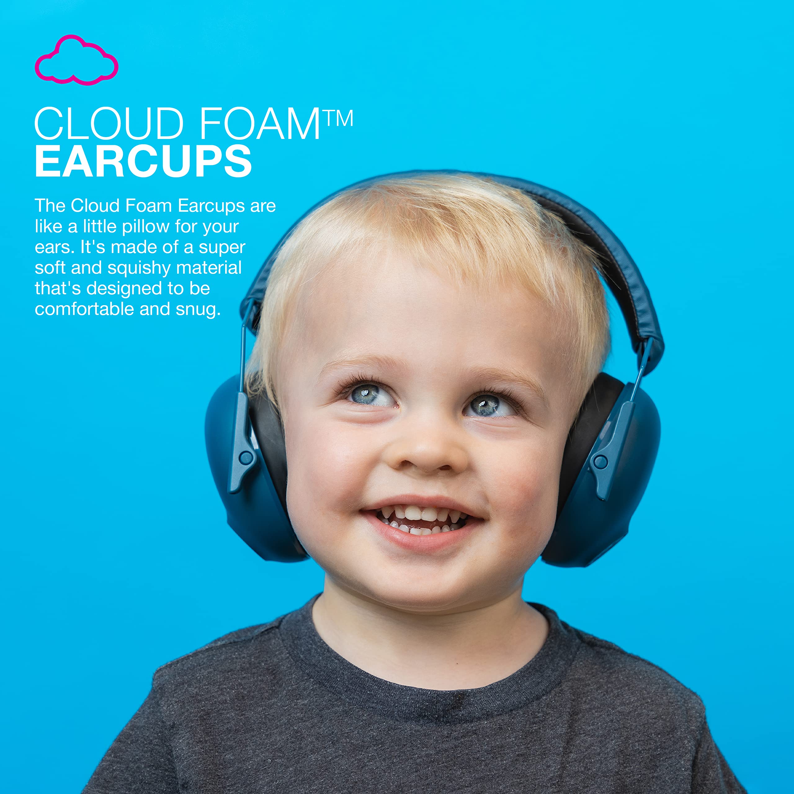 JLab JBuddies Protect Navy Blue Earmuffs for Infants to Teens