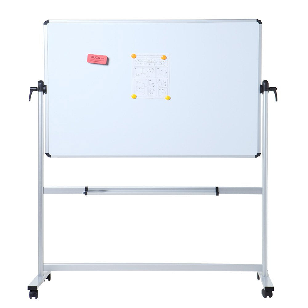 New VIZ-PRO Double-Sided Magnetic Mobile Whiteboard - 48x36 Inches Aluminium Frame  360 Rotatable Retail $159.00