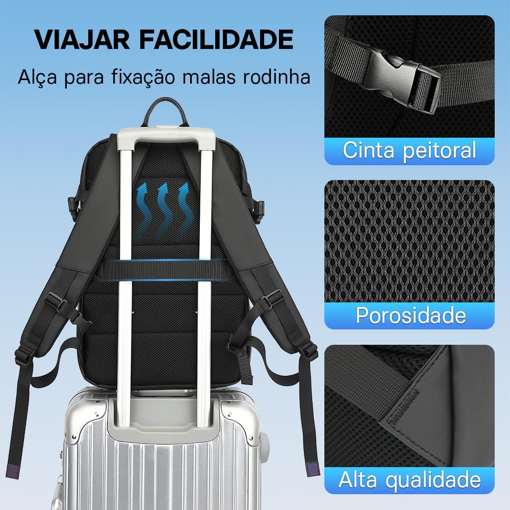 Mens Black Leather Multipurpose Backpack - Waterproof  Reflective Retail $39.00