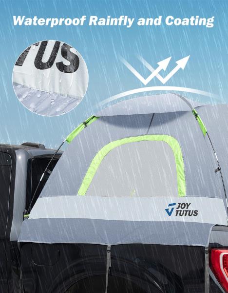 Truck Tent with Rainfly for 5.5Ft-5.8Ft Truck Bed Waterproof PU2000mm 2 Person Tent