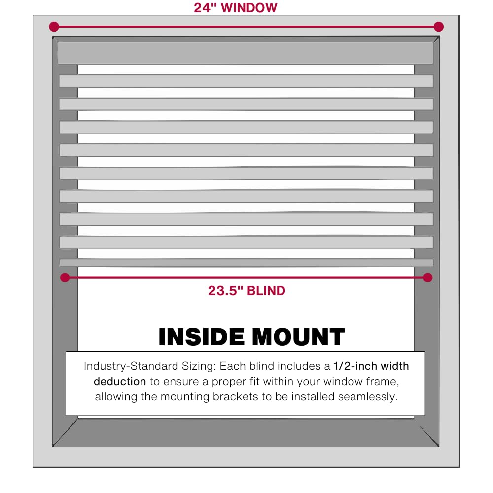 Faux Wood Horizontal Blind Cordless 2 Inch Embossed Bright White 24W x 72L