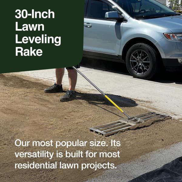Lawn Leveling Rake  Heavy Duty Landscape Leveler