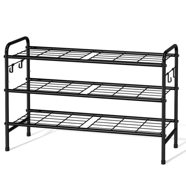 VILICK Metal Shoe Rack for Closet 33" Wide Shoe Organizer for Entryway