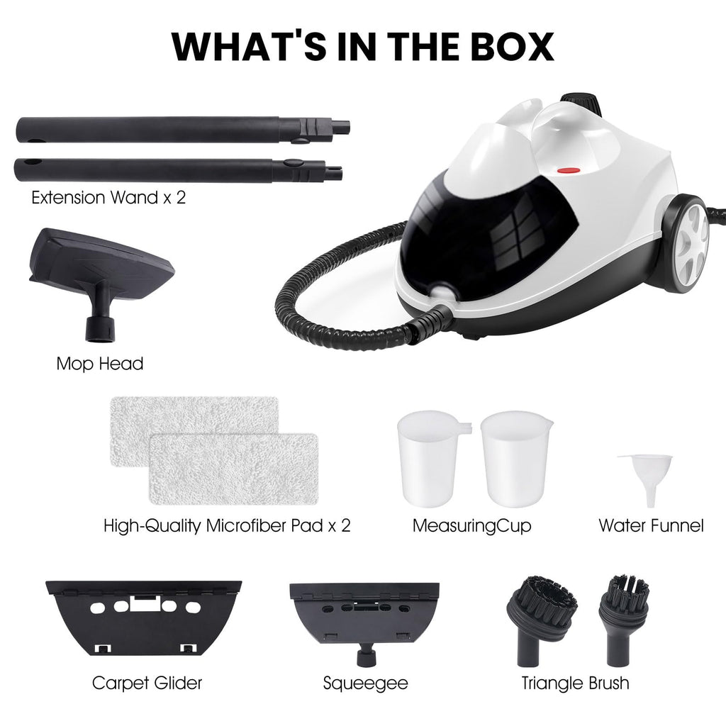 Steam Cleaner 1.5L Steamer for Cleaning Fast Heating 6-in-1 Multi-Surface with 8 Accessories UL499 Certified Heavy Duty Steam Cleaner for Home, Car, Floors, Sofas, Tiles, Grout Steam Cleaners Retail $129.00