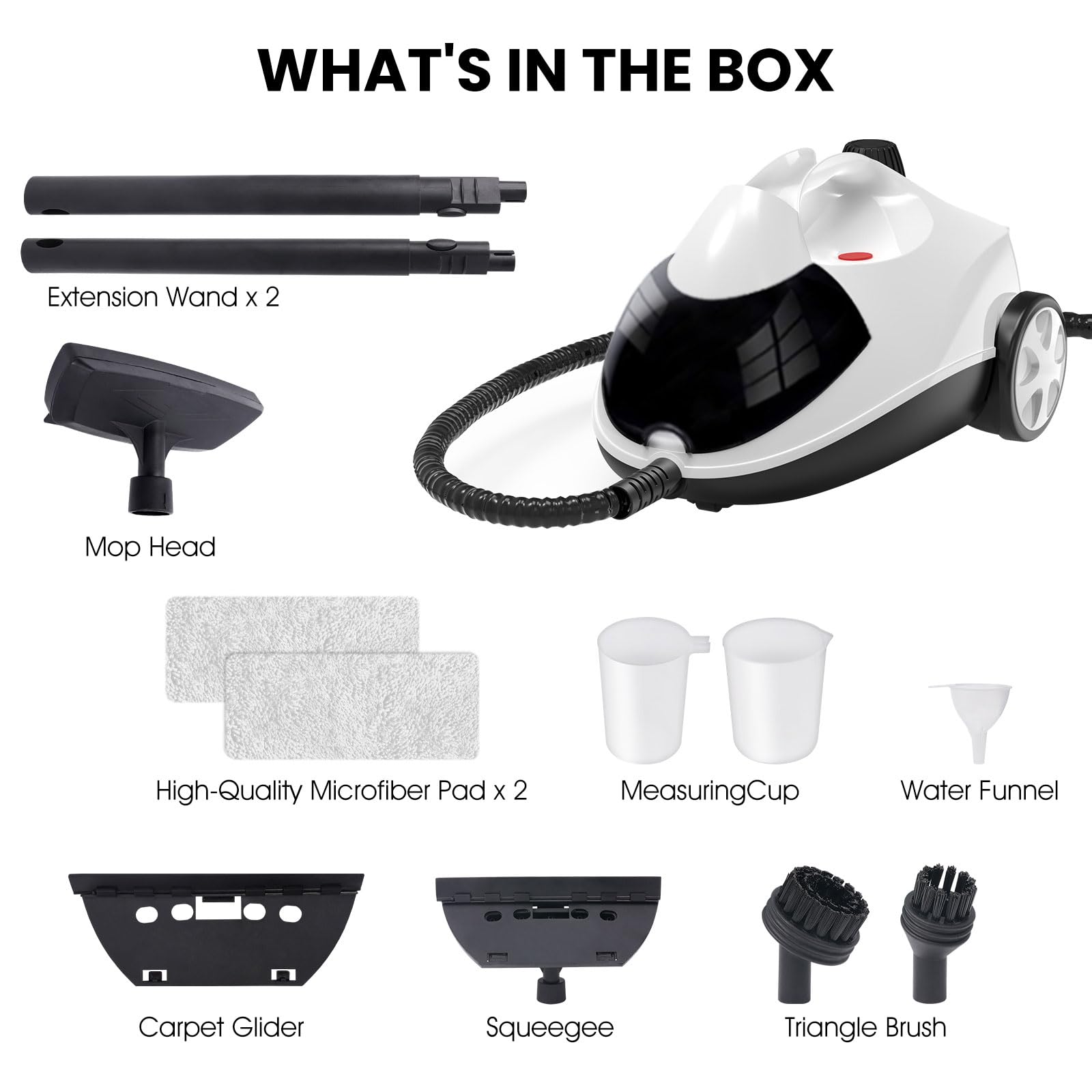 Steam Cleaner 1.5L Steamer for Cleaning Fast Heating 6-in-1 Multi-Surface with 8 Accessories UL499 Certified Heavy Duty Steam Cleaner for Home, Car, Floors, Sofas, Tiles, Grout Steam Cleaners Retail $129.00