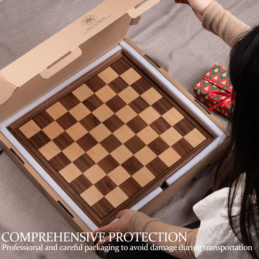 AA 15 Walnut Chess Set with Storage Drawer