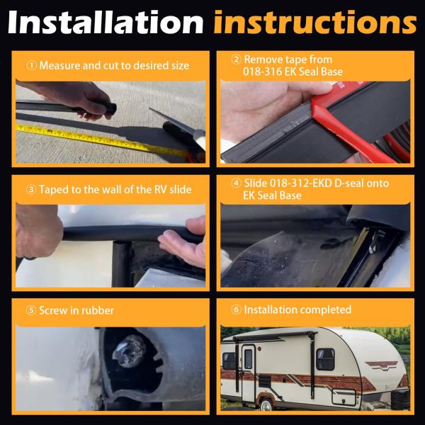 D-Seal RV Slide Out Seal Wiper & Base Seal | 018-312-EKD & 018-316 EK