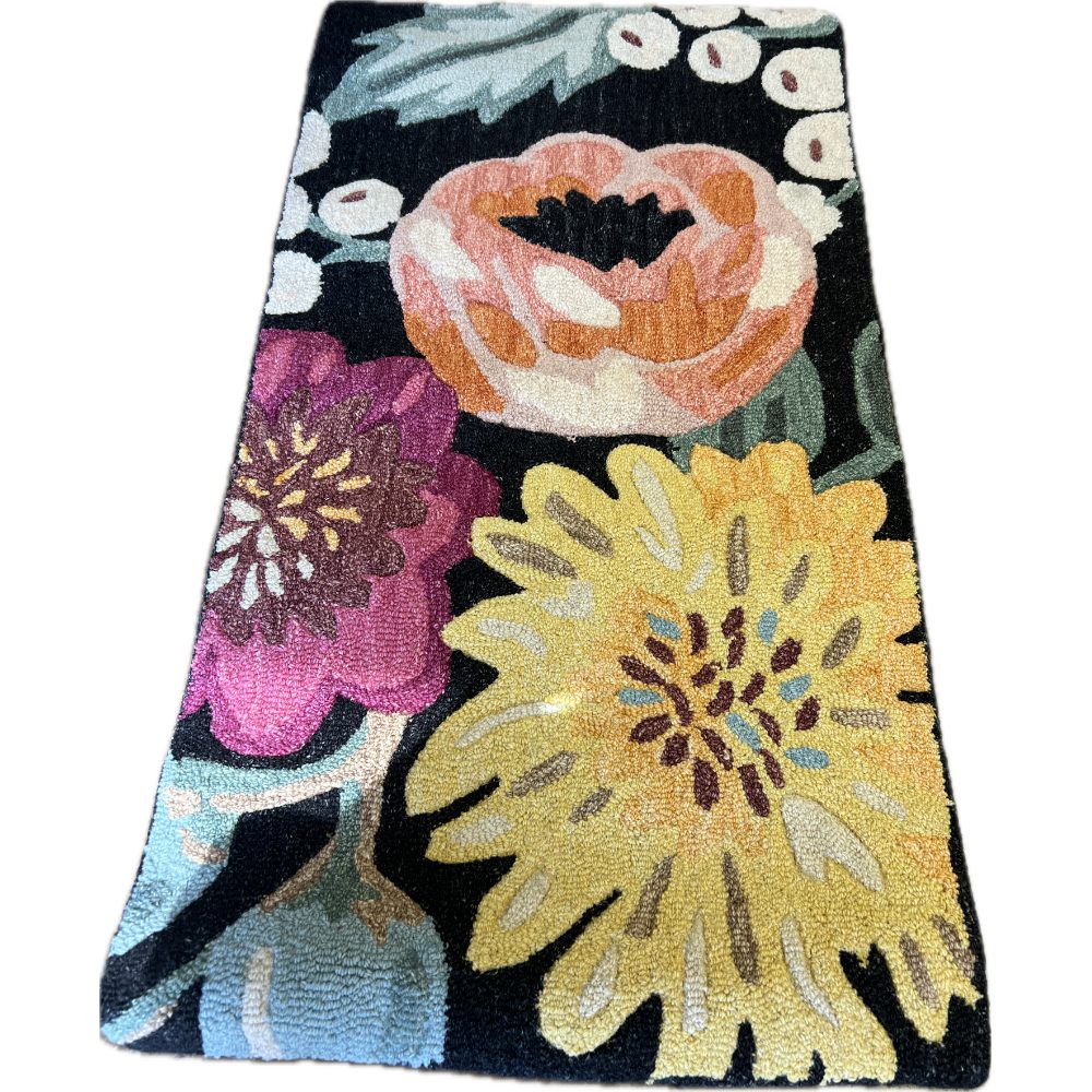 Signature Floral Wool Pile Scatter Rug - Multi-color - 23.5 x 45 inches