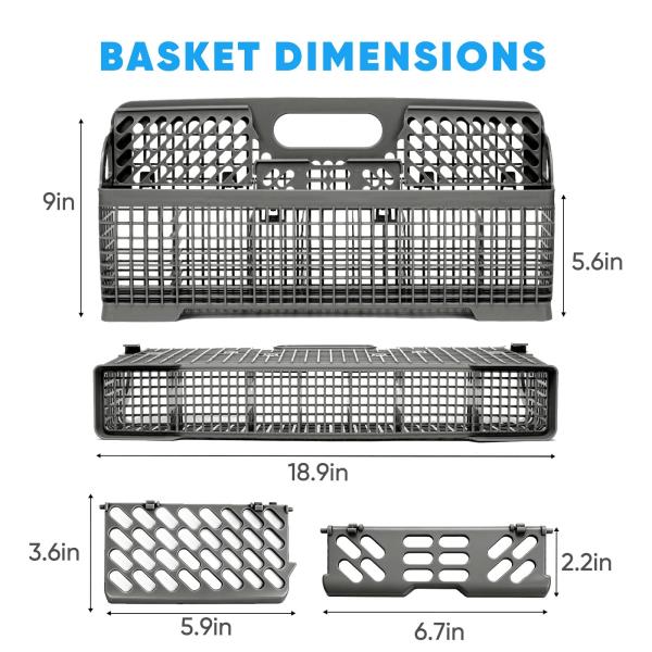 Universal Dishwasher Silverware Basket Replacement WP8562043 8531233