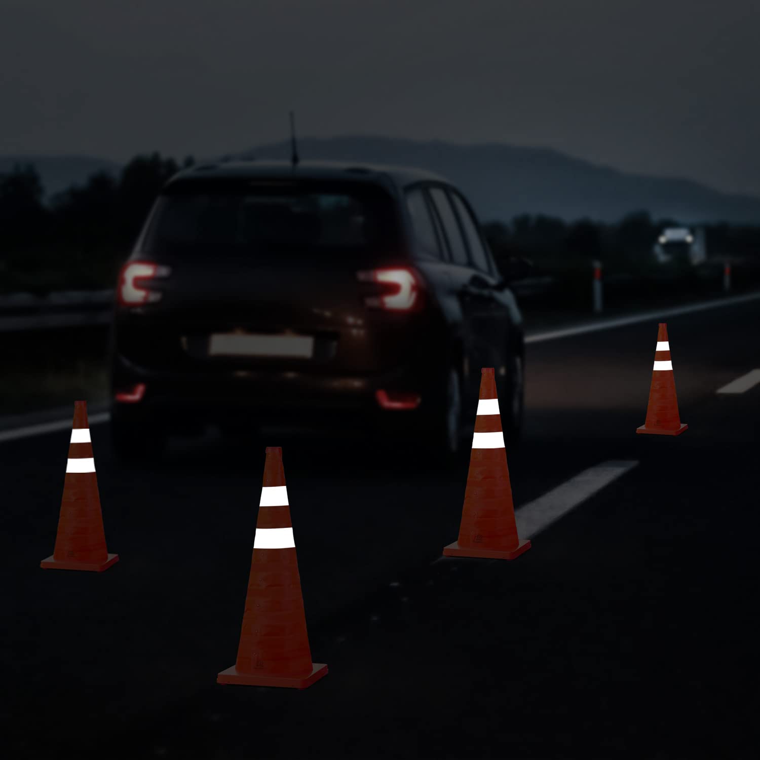 Open-Box New RoadHero 28 Collapsible Traffic Safety Cones with Reflective Collar 4-Pack Retail $44.00