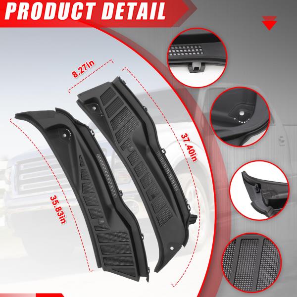 Front Windshield Wiper Cowl Cover Panel for 2021-2025 Ford F150