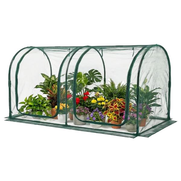 Crop Cage for Garden 98x49x49 Tunnel Plant Netting Cover with Zipper