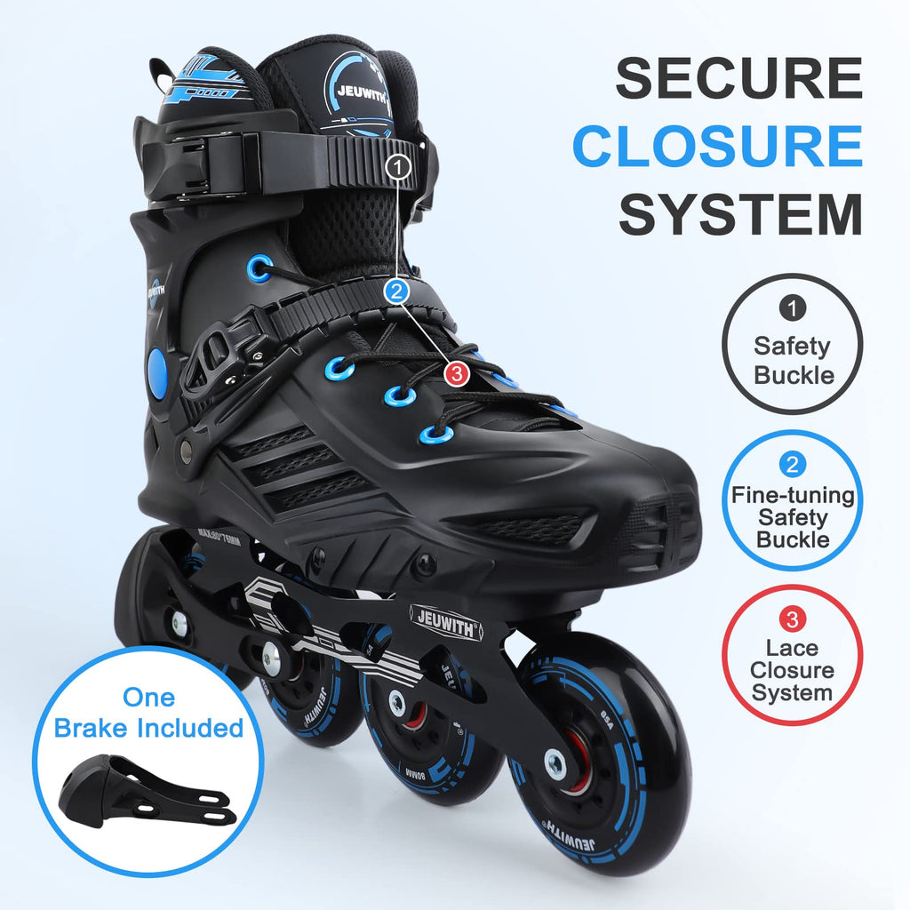 BlackBlue Unisex Racing Inline Skates with CNC Aluminum Frame Professional Fitness 85A Wheels
