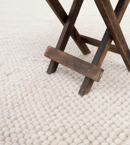Scandilivin Homes 100% Wool Hand Woven Knit Popcorn Rug (6'x9' - Ivory) Retail $234.00