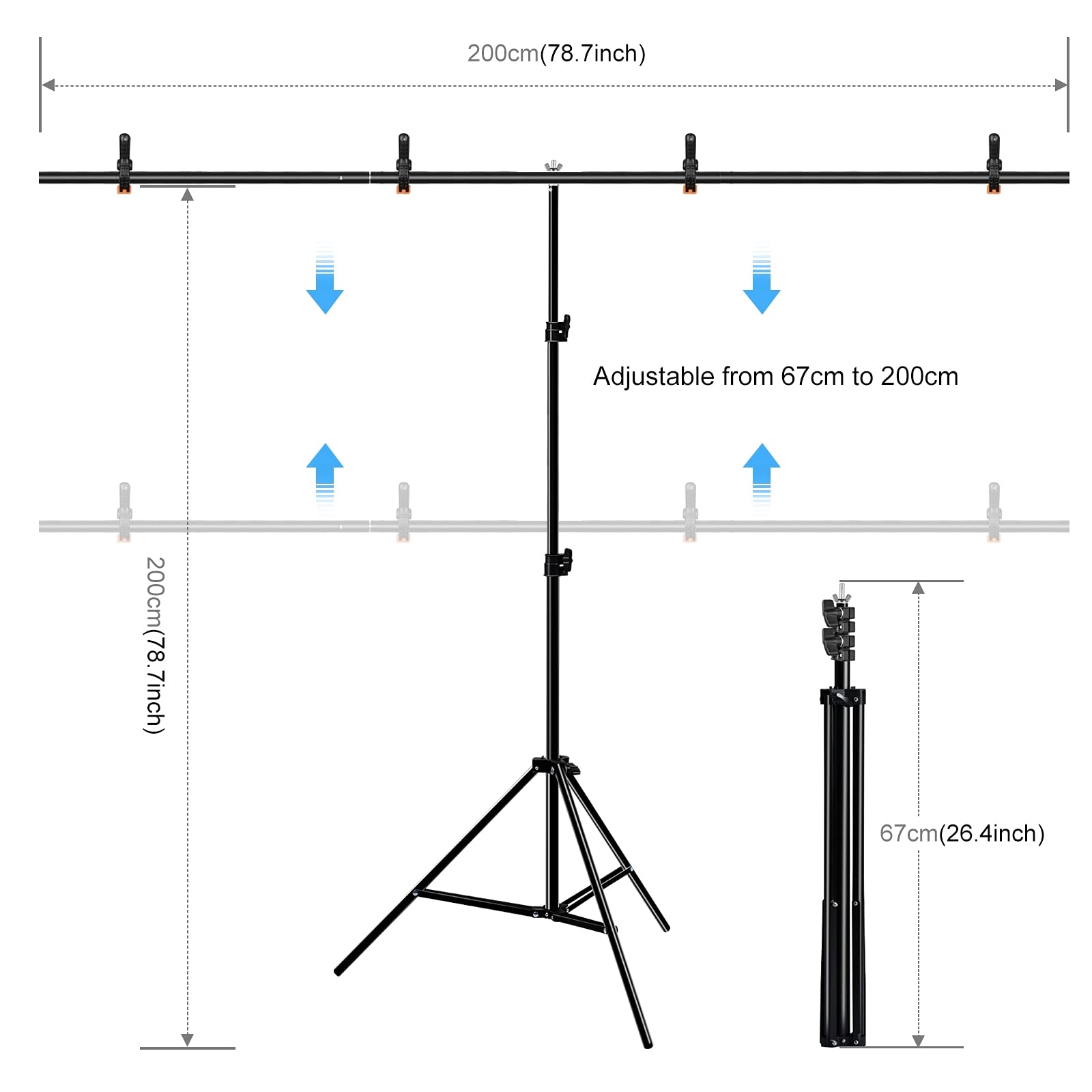 PULUZ Green Screen Backdrop Kit with Stand, 6.5X6.5ft Portable Green Screen Stand kit, GreenScreen Background with Stand Carrying Bag Clamp for Photoshoot, Photography Video, Live Streaming Retail $35.00