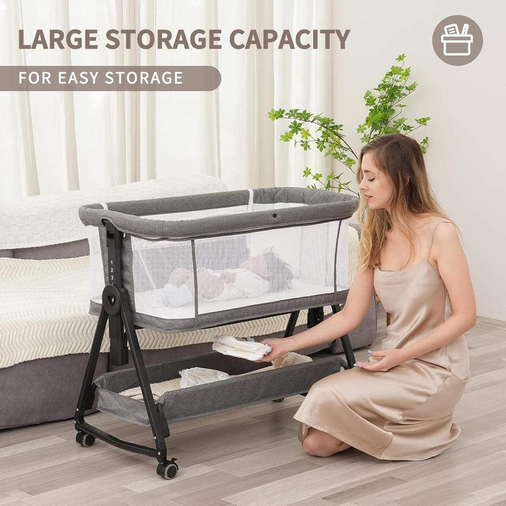 New Jestonten 3-in-1 7-Height Adjustable Baby Bassinet Bedside Sleeper Retail $139.00