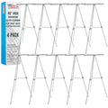 -Pack 66 High Silver Aluminum Flip Chart Easel  Presentation Stand - Adjustable Tripod