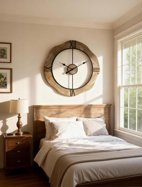 MASHI 20" Wall Clock for Living Room,Non Ticking Silent Battery Operated Retail $39.00