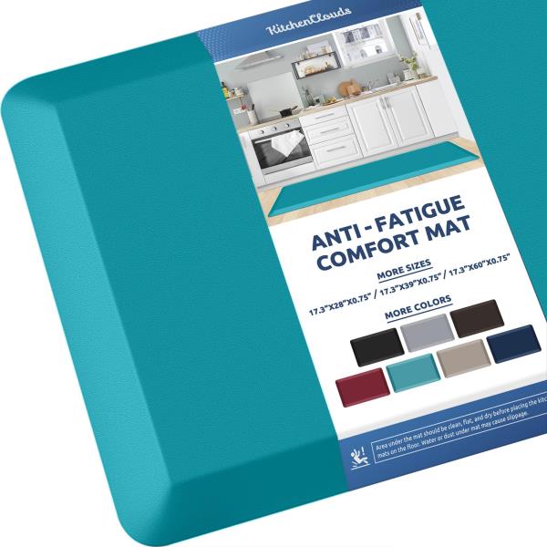 Cushioned Anti Fatigue Kitchen Mat Non Slip Standing Rug 17.3x60 - 0.8 Inch Green