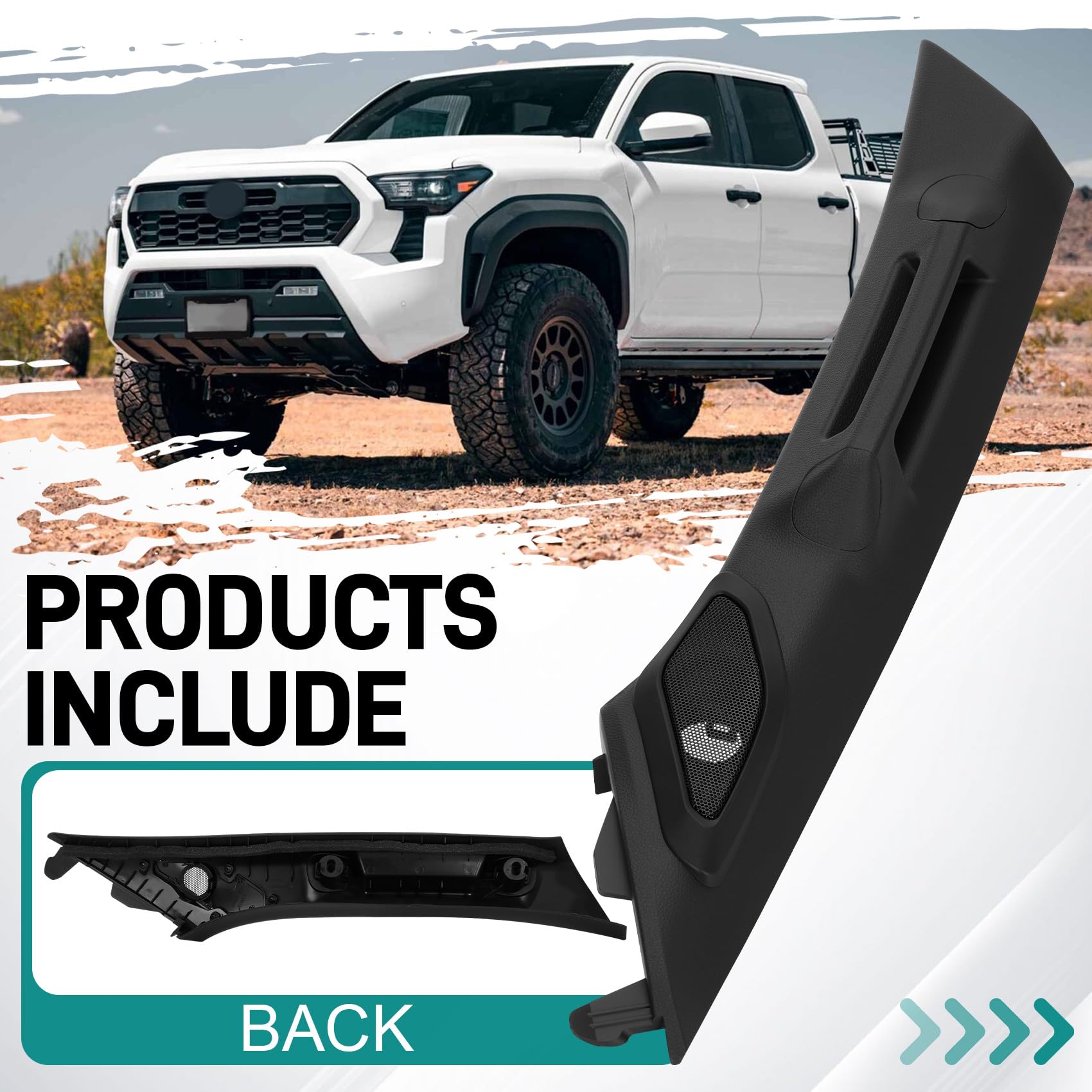 Black Driver Side A-Pillar Grab Handle for Toyota Tacoma Gen 4th 2024-2026