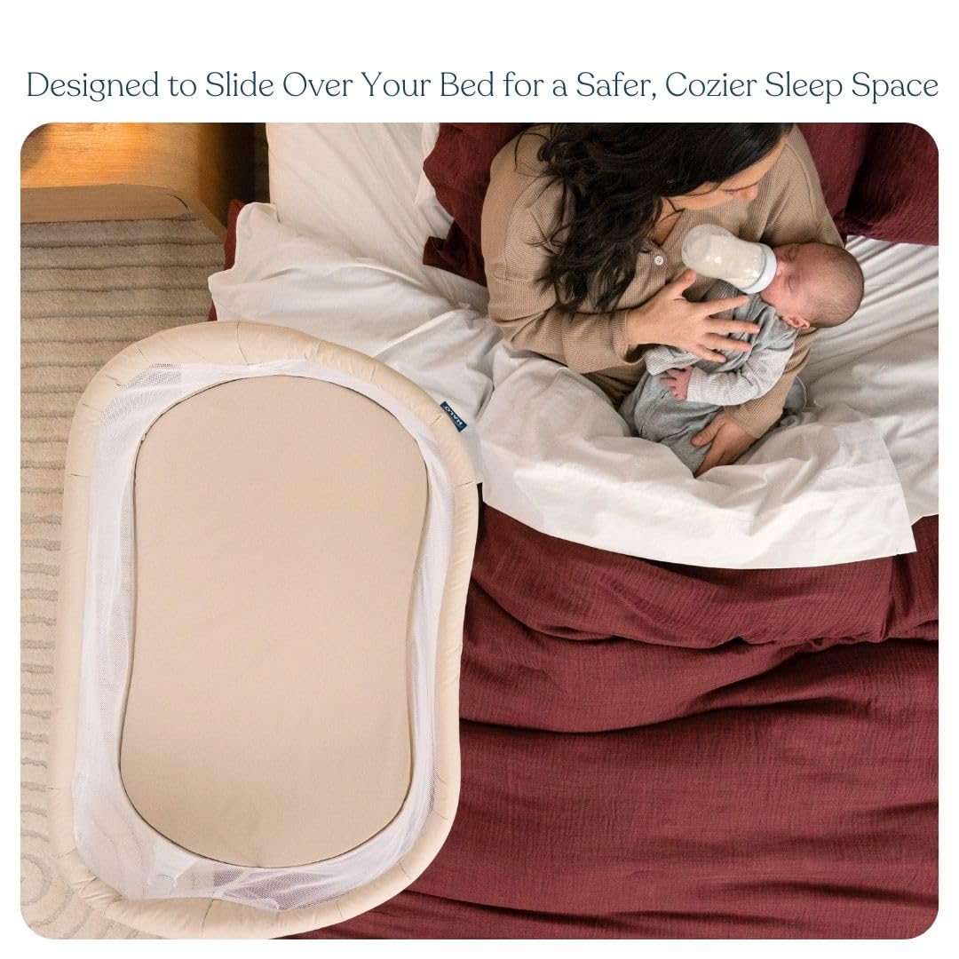HALO BassiNest Baby Bedside Bassinet with Lowering Wall - Oat