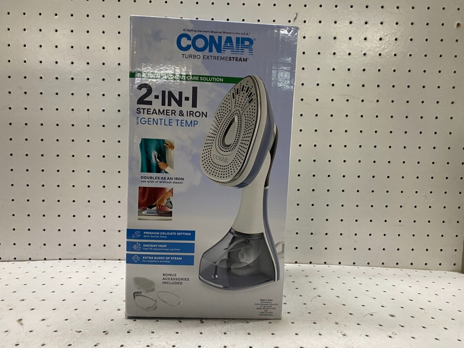 Conair Turbo Extreme Steam 2-in-1 Steamer  Iron Gentle Temp Retail $94.91