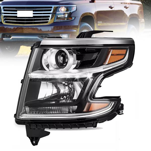 Left Halogen Projector Headlight for 2015-2020 Chevy TahoeSuburban LSLT Driver Side