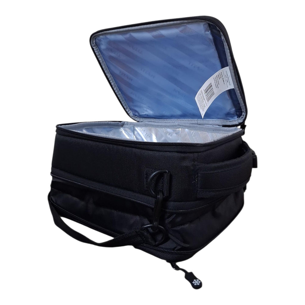 Black Expandable Insulated Lunch Box Cooler with 2 Ice Walls  Leak-Proof Lining Retail $44.00