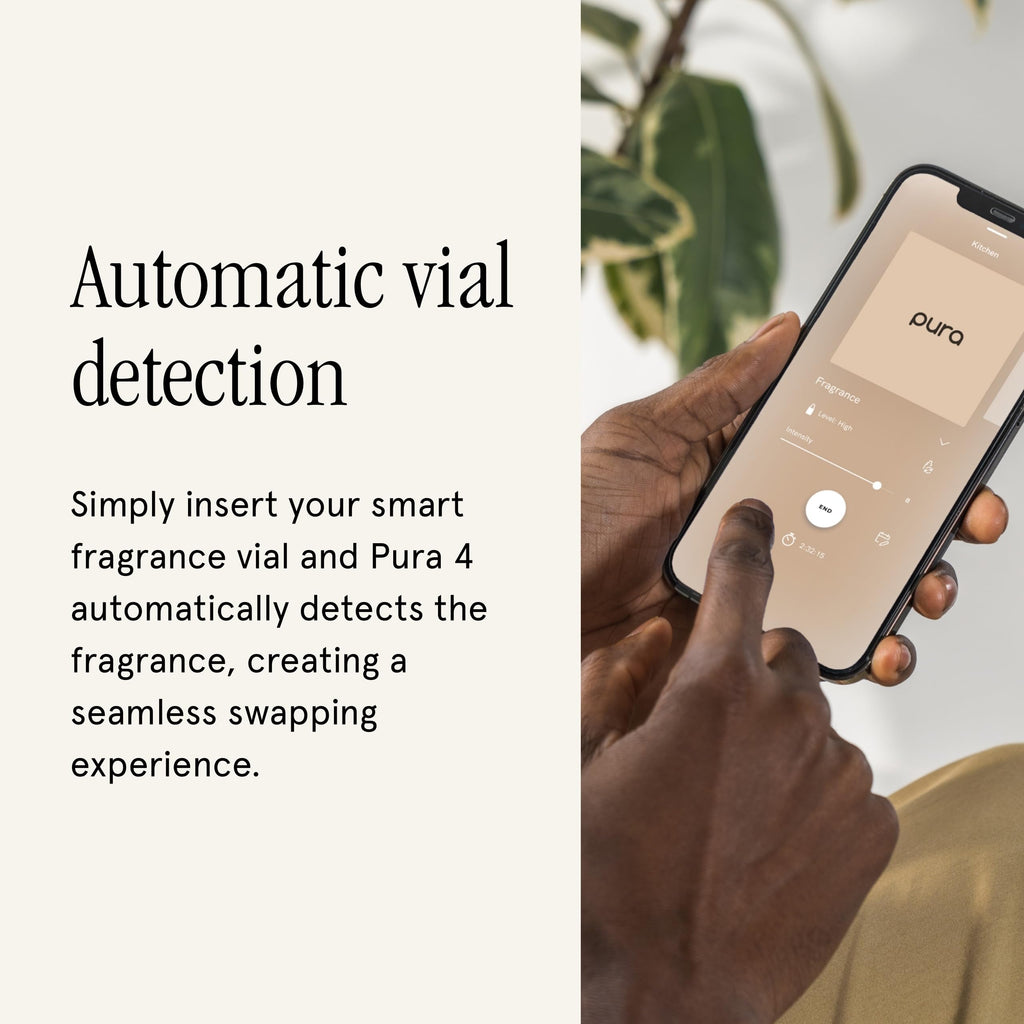 Pura 4 Smart Fragrance Diffuser with LED Light Wi-Fi  Auto Vial Detection - 2025 Version
