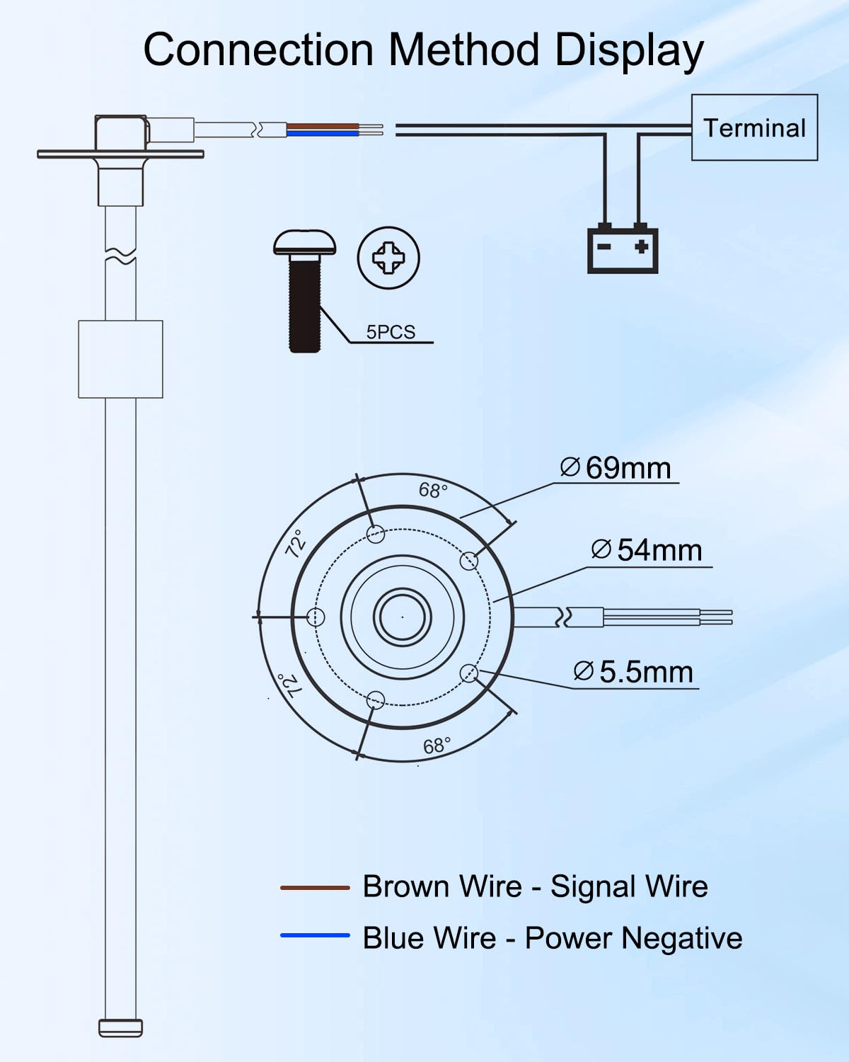 Fuel Level Sending Unit 240-33 Ohms Stainless Steel Marine Boat Truck Sensor $45.00