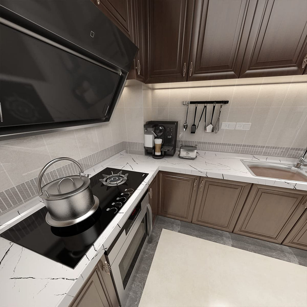 Extra Wide Black White Marble Peel and Stick Wallpaper Waterproof Vinyl Contact Paper $50.25