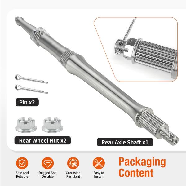 Rear Axle Shaft WNut for Yamaha Warrior 350 YFM350X YFZ350 87-01
