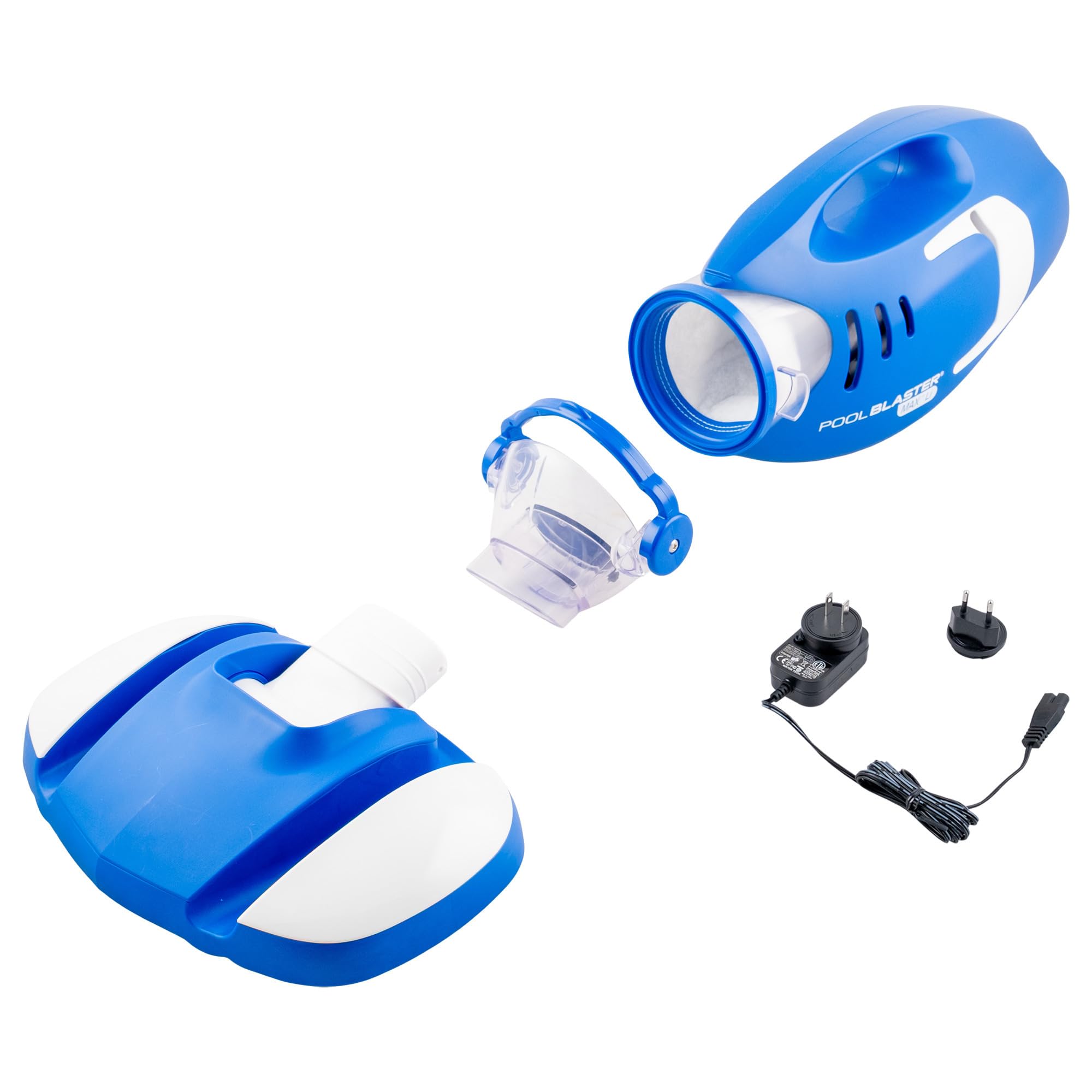 Cordless Pool Vacuum Battery-Powered for IngroundAbove Ground Pools 60 Min Runtime 10.5 Head BlueWhite