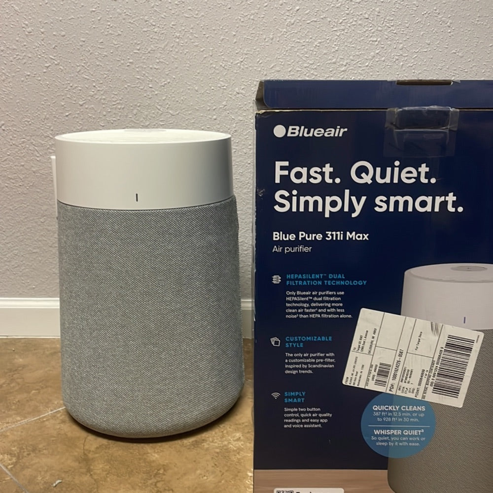 BLUEAIR Blue Pure 311i Max Smart Air Purifier for Medium Rooms up to 1,800 Sq Ft HEPASilent Air Cleaner for Pets Allergies Smoke & Dust WiFi Air Purifier with Auto Mode Quiet Air Purifier for Bedroom Retail $229.00
