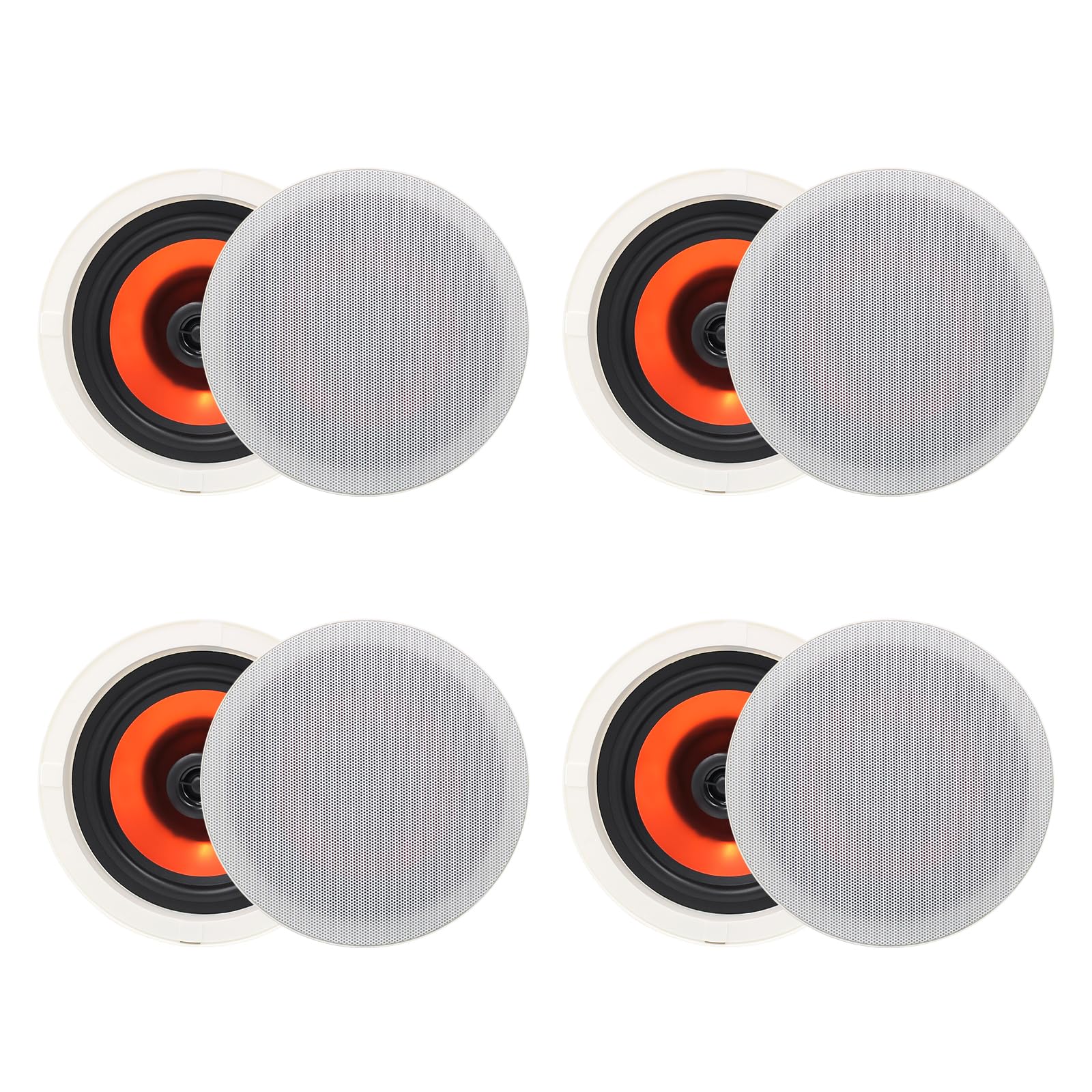 Open-Box New Herdio 6.5 In-Ceiling 4-Pack 600W Peak Power White Home Speakers