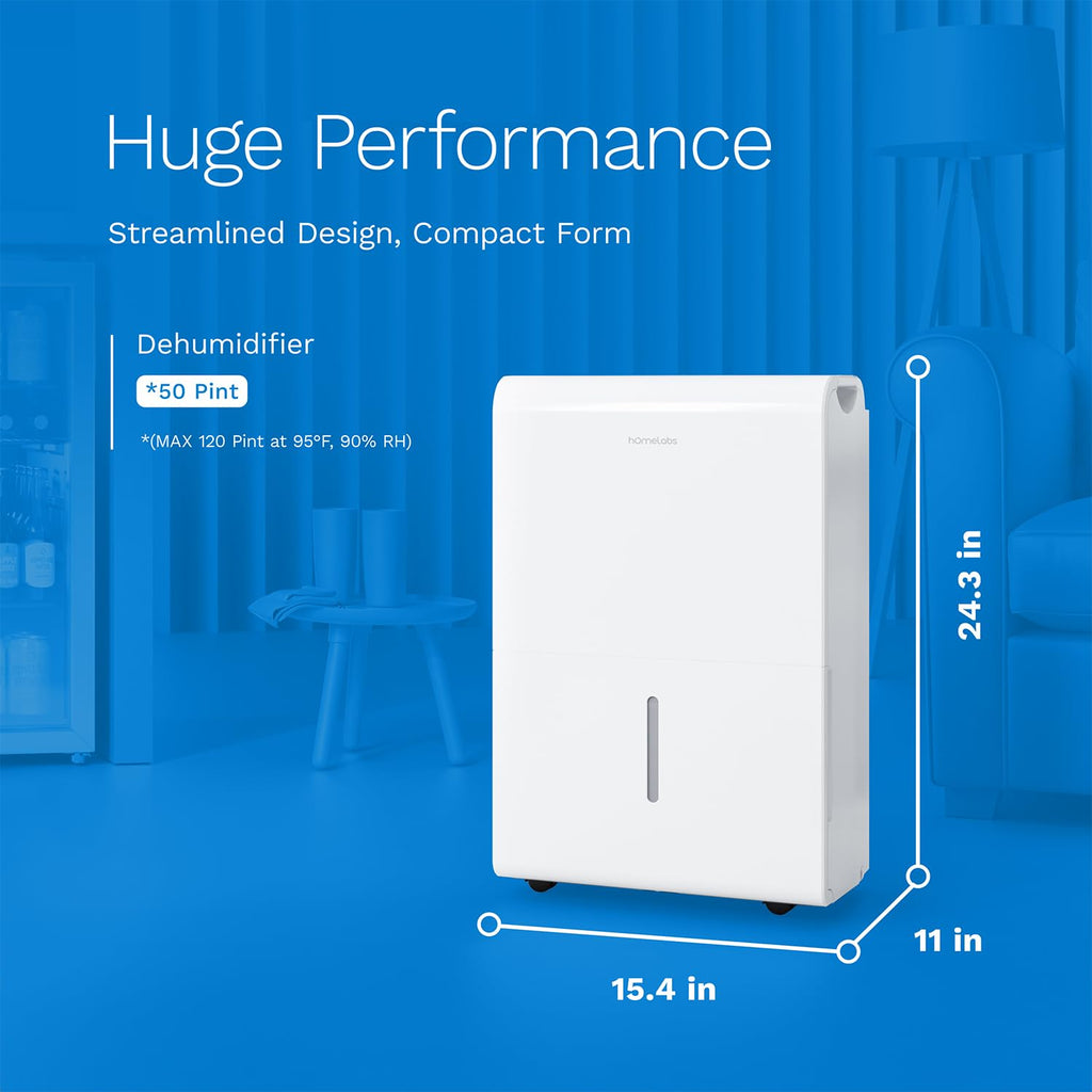 New hOmeLabs Wi-Fi 7000 Sq Ft 50 Pint Dehumidifier Retail $212.00