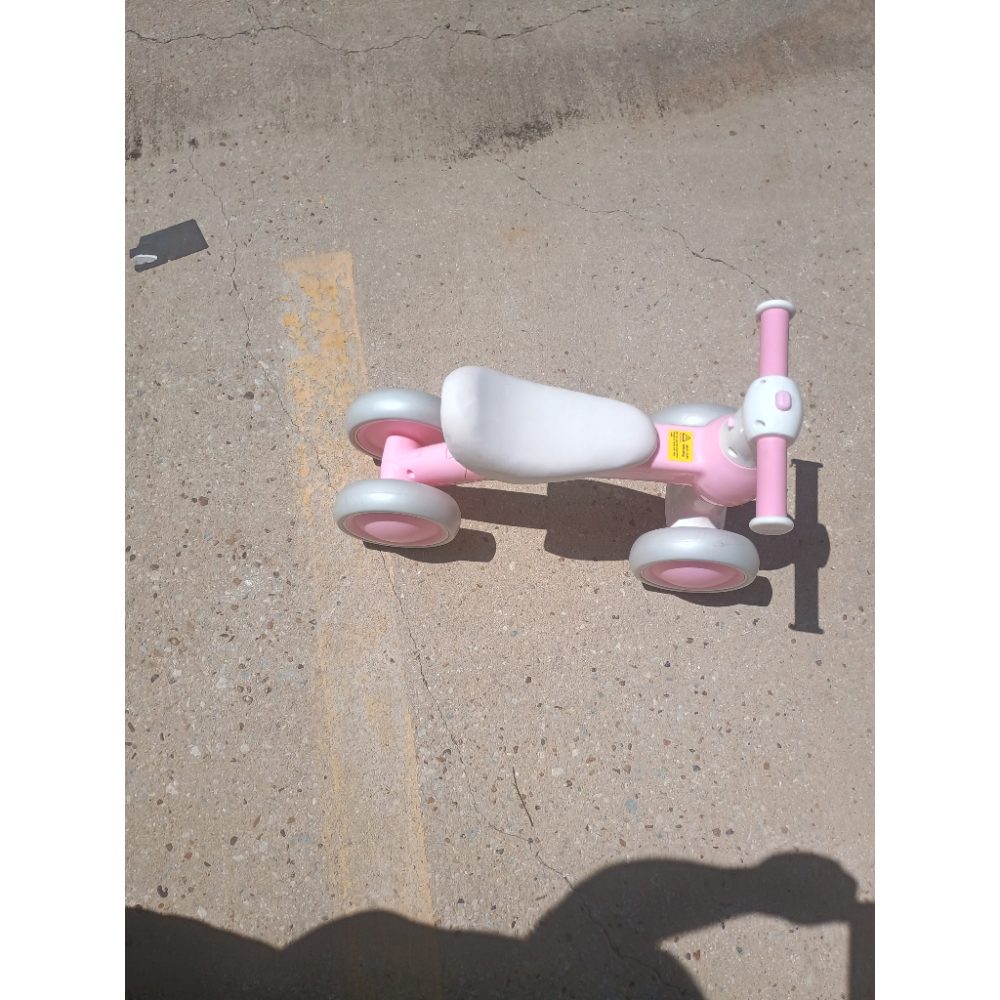 Open-Box New Toddler Balance Bike Ride-On Toy with Pink  White Lightweight Retail $35.00