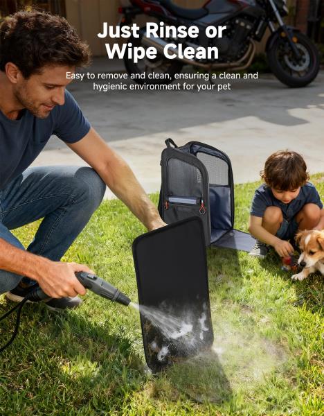 Expandable Motorcycle Pet Carrier Backpack for Small Dogs and Cats Under 17 lbs