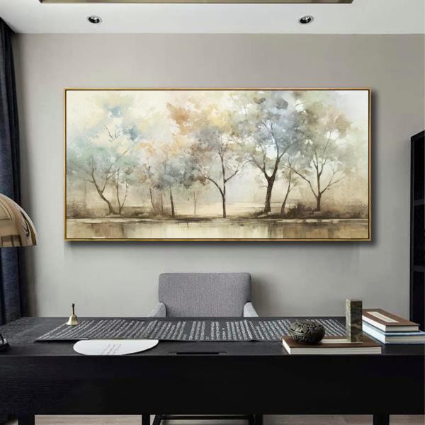 Abstract Wall Art Retro Trees Canvas Painting 30x60 Inch