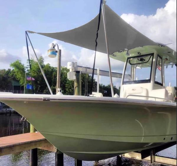 STenkl-D T Top Sun Shade Extension Kit, Boat Sun Shade 800D Polyester Waterproof and UV Resistant Material with Stainless Steel Telescopic Shade Poles, Gray Size7:A=102"B=78"C=66" Retail $55.00