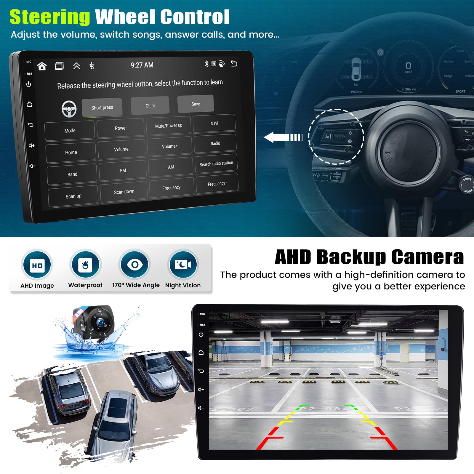 Inch Android 13 Car Stereo for Ford Mustang 2015-2020 with Wireless CarPlay  Auto GPS