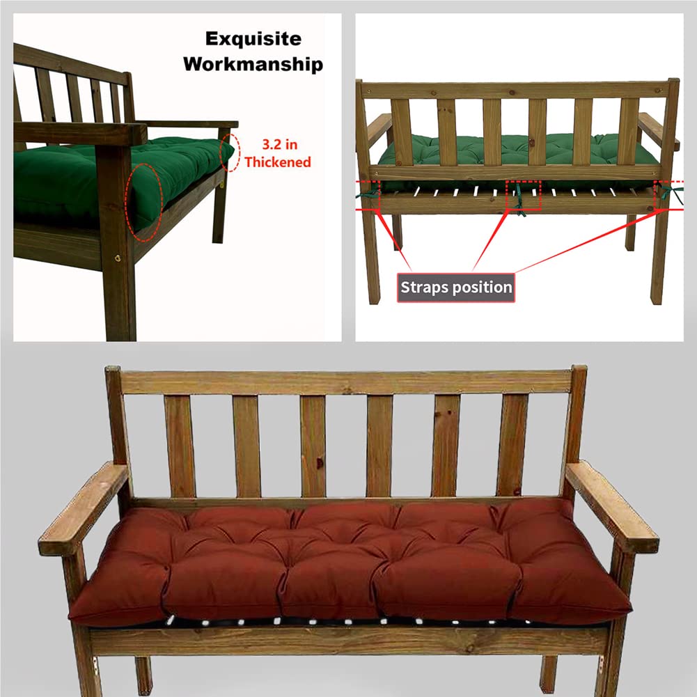 Open-Box New Srutirbo 48x20 Waterproof Thick 3-Seater Outdoor Bench Cushion Retail $27.00