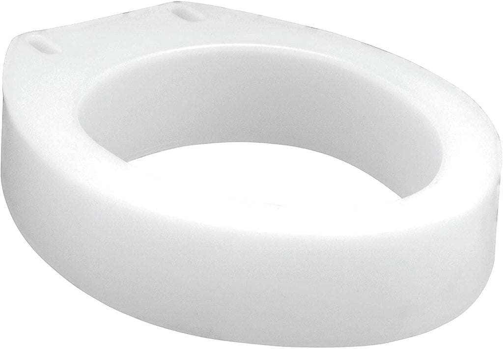 Carex White Elongated Raised Toilet Seat Riser Adds 3.5 Inches Height 300lb Capacity