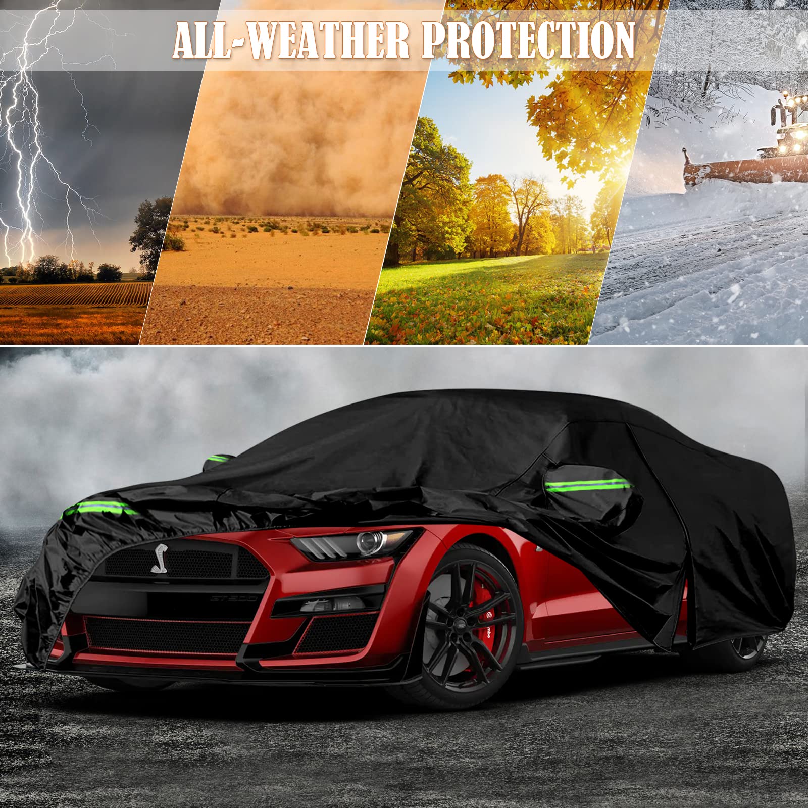 Waterproof Car Cover for 2005-2025 Ford Mustang 6 Layers All Weather Custom-Fit $42.00 Retail $56.00
