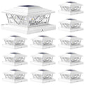 x4 Solar Post Lights with 2 Modes 12 Pack White