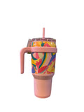 REDUCE Cold1 40oz Stainless Steel Insulated Straw Tumbler - Paradise Pink Retail $20.00