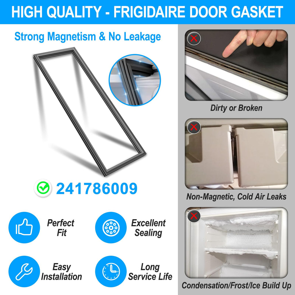 Black Frigidaire Kenmore Refrigerator Door Gasket 241786009 241786013