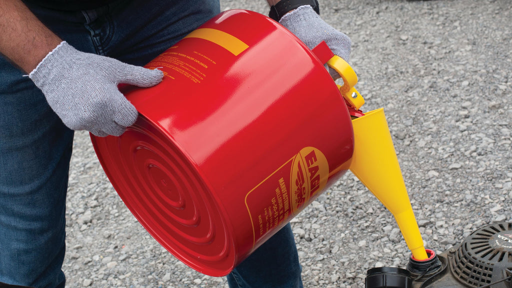 Red 5 Gallon Type I Safety Gas Can Galvanized Steel with Flame Arrester Self-Closing Lid