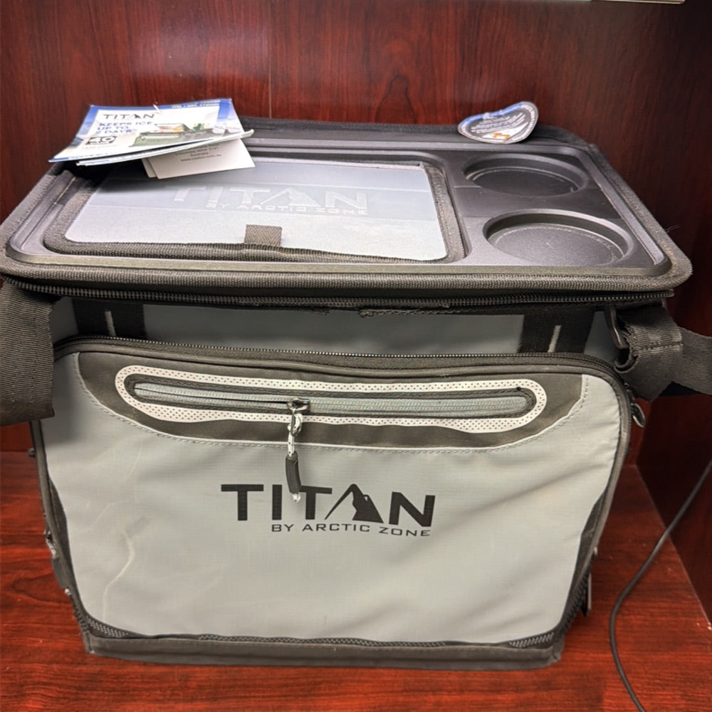 Soft Cooler Bag with Multiple Compartments GrayBlack