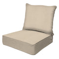 Outdoor Deep Seat Chair Cushion 24x23 Textured Solid Almond